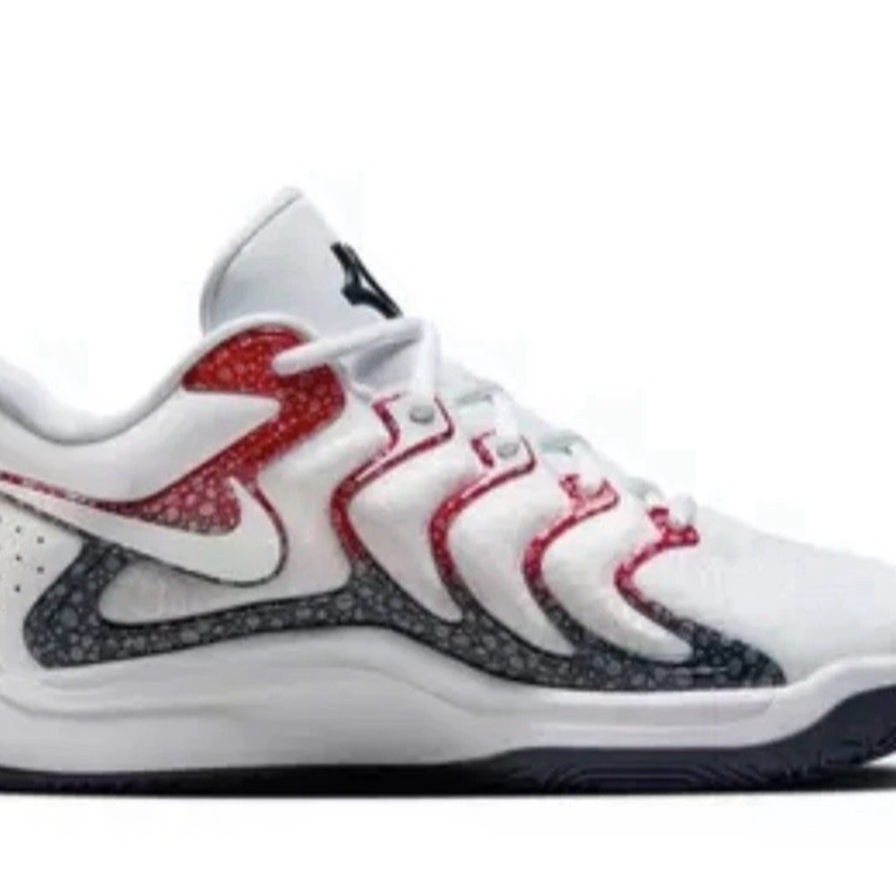 Nike KD 17 USA Size 10,5 White/University Red-obsidian, FJ9487-101 Brand New